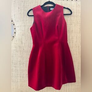 BNWOT bright red velvet Zara dress xs